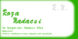 roza madacsi business card